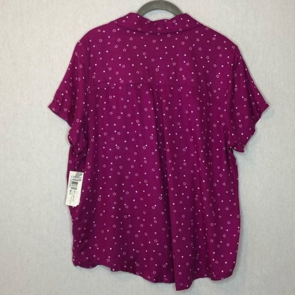 Jenni printed button up pajama lounge shirt - Picture 6 of 8